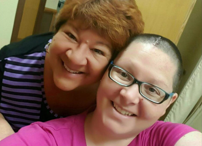 Marcie Harris Charles and Megan Charles Kramer are mother and daughter. They two women are both battling cancer, but are thankful they are able to access Heartland Cancer Center for treatment. [PHOTO COURTESY BEVERLY SCHMITZ GLASS]